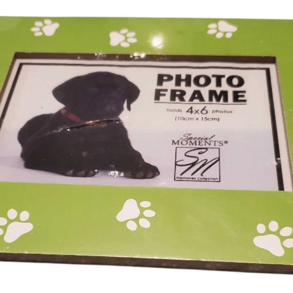 Special Moments Lime Green Dog Paw Photo Frame